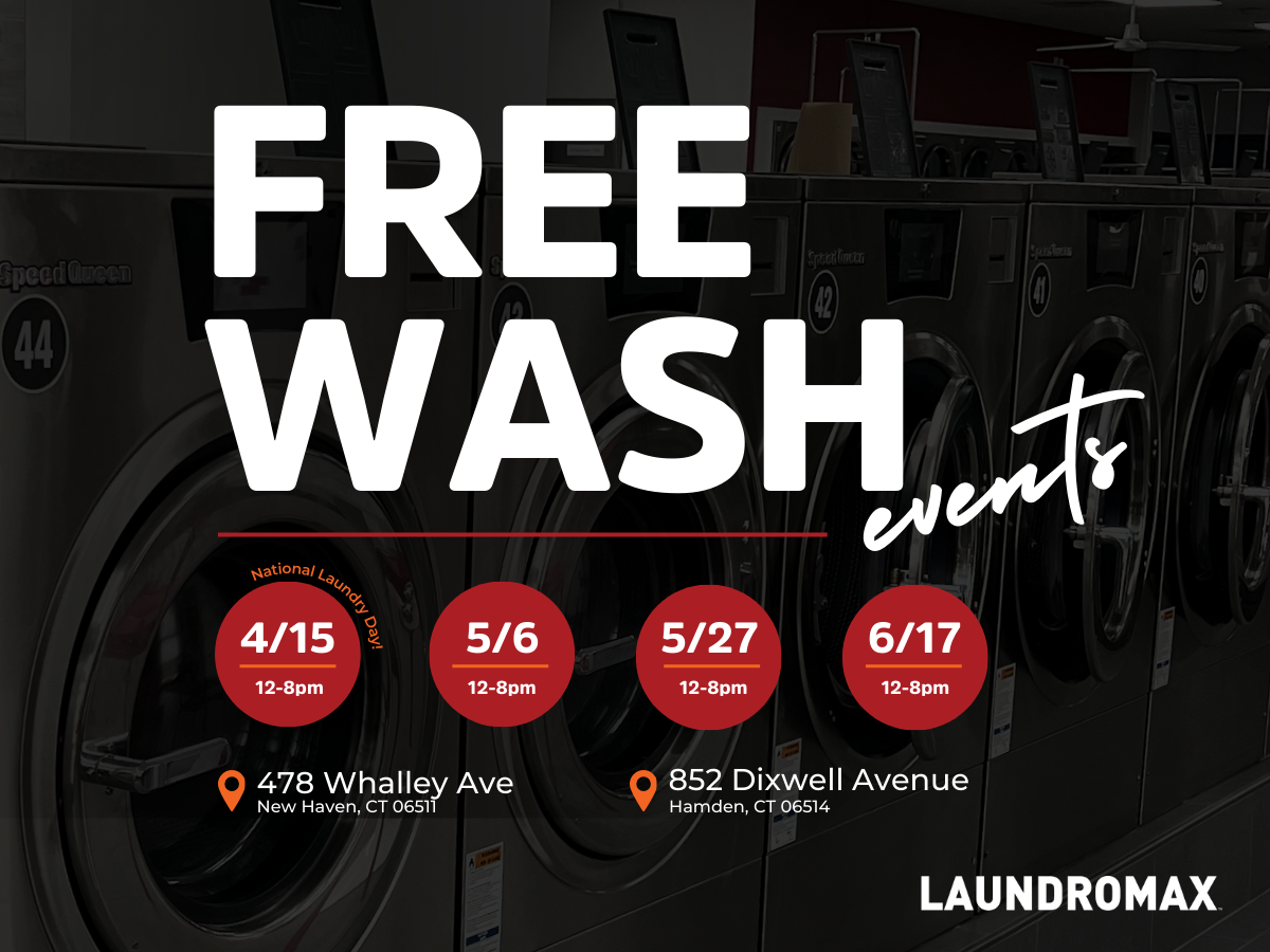 Free Wash Event CT site mobile header - 1200x900 Free Wash Event CT 2025 at Dixwell and Whalley Laundromax